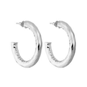 1 Wavelet Hoops in Silver
