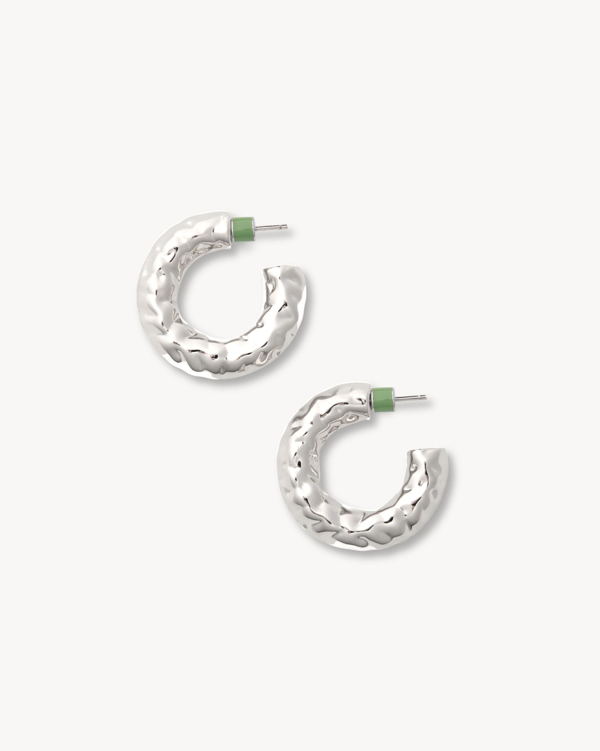 1.25 Perfect Crunch Hoops in Silver