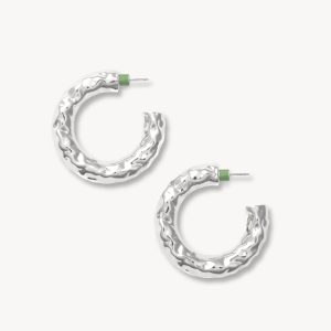 1.5 Perfect Crunch Hoops in Silver