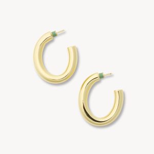 1.5 Perfect Oval Hoops in Gold