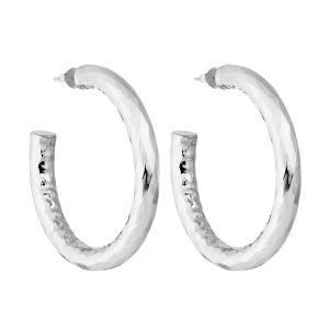 1.5 Wavelet Hoops in Silver