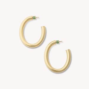 2 Perfect Oval Hoops in Gold