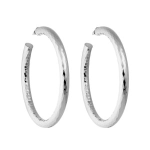 2 Wavelet Hoops in Silver