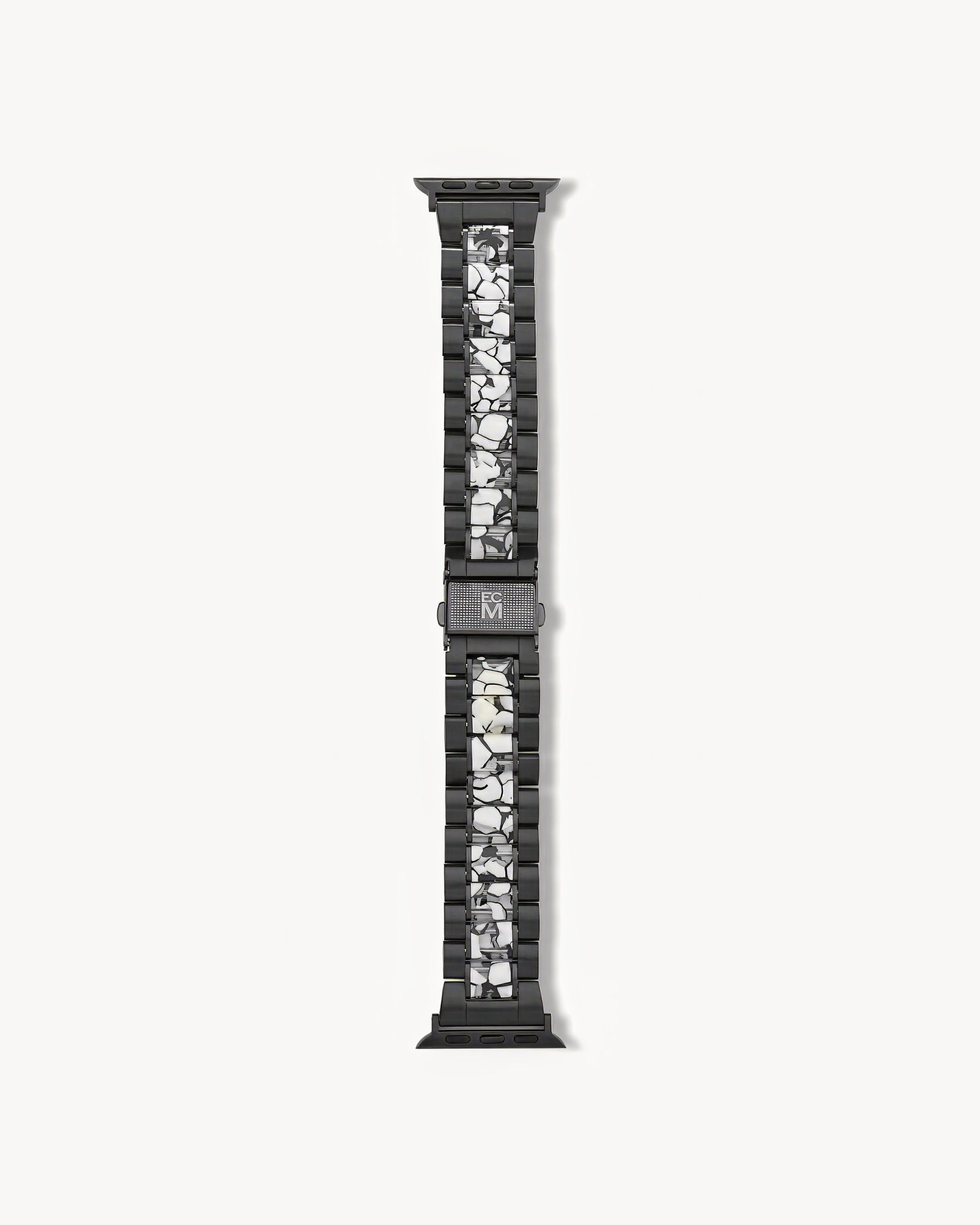 Apple Watch Band Matte Black in Shattered Marble - Image 2