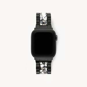 Apple Watch Band Matte Black in Shattered Marble