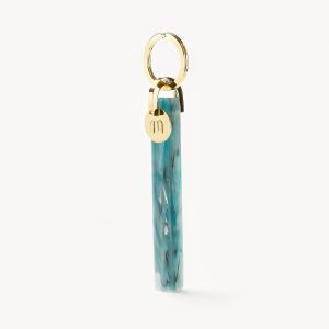 Bar Keychain in Jadeite - Gold