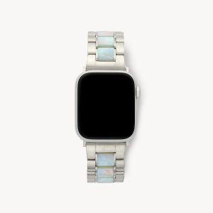Boyfriend Apple Watch Band in Silver / Astral Mint