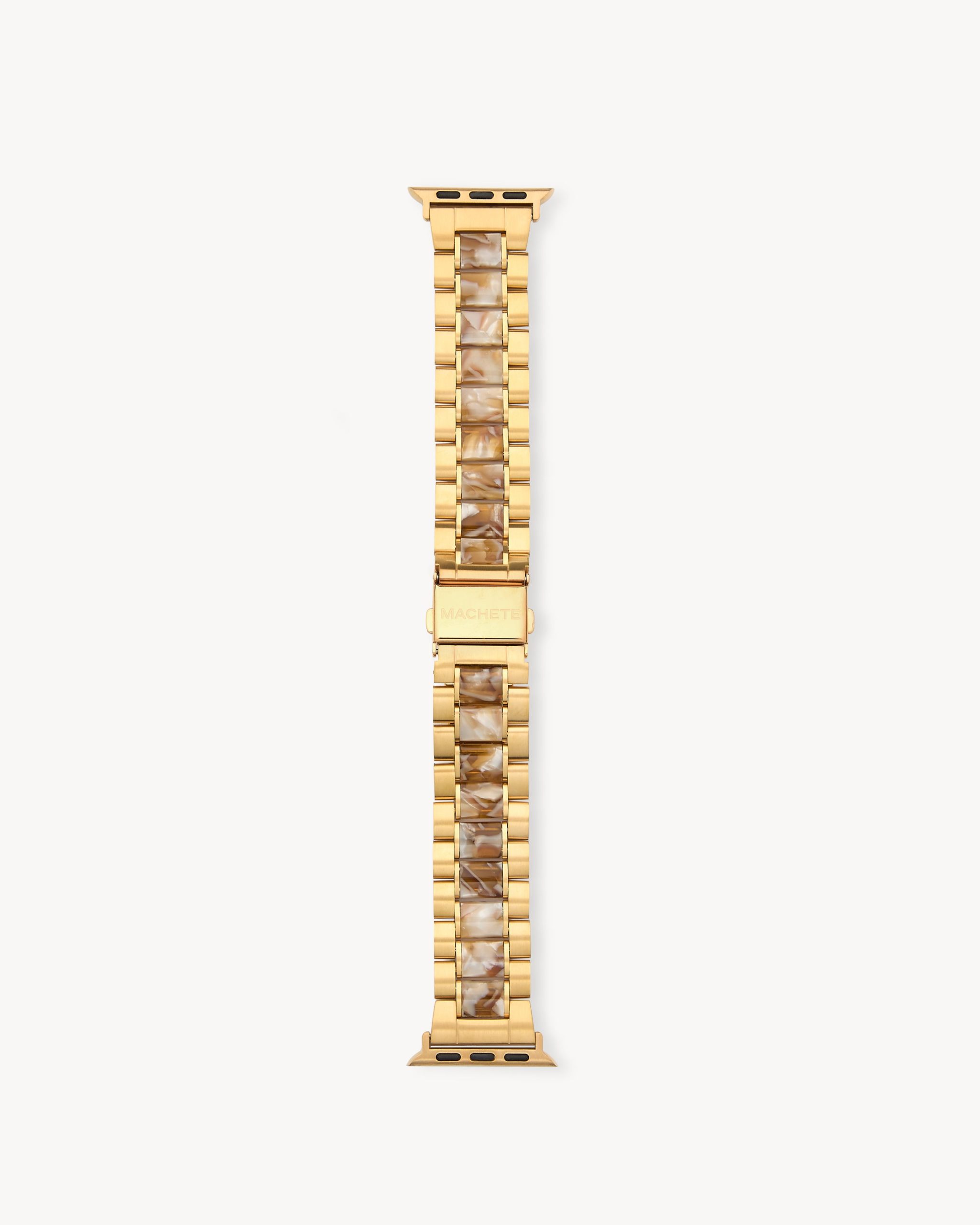 Boyfriend Watch Band in Gold / Baja Tortoise - Image 3
