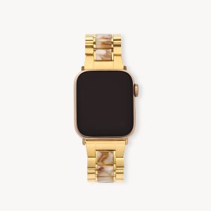 Boyfriend Watch Band in Gold / Baja Tortoise