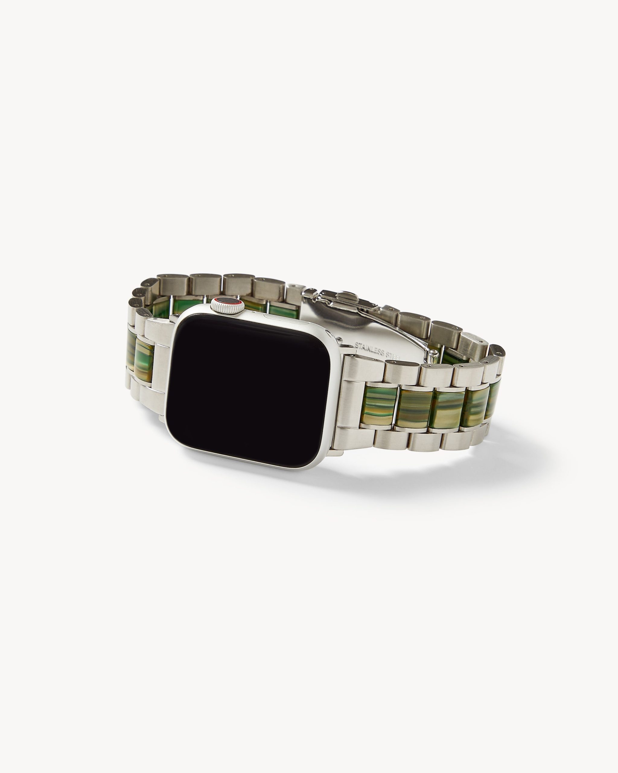 Boyfriend Apple Watch Band in Silver / Meadow - Image 2