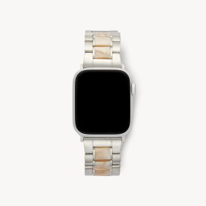 Boyfriend Apple Watch Band in Silver / Sand Shell