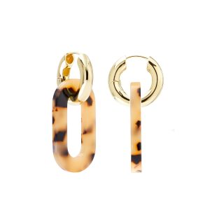 Chunky Link Charms in Blonde Tortoise