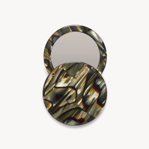 Circle Mirror in Midnight Horn