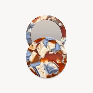 Circle Mirror in Blue Roma