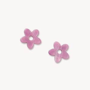 Petite Flower Charms in Orchid
