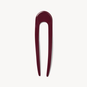 French Hair Pin in Oxblood