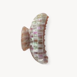 Grande Heirloom Claw in Brown Shell Checker