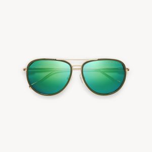 Grover Sunglasses in Gold Green