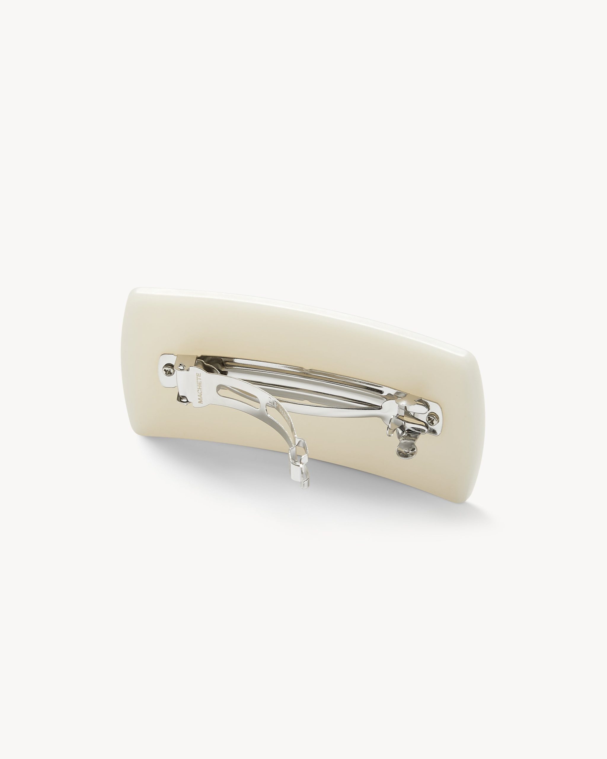 Jumbo Box Barrette in Milk Glass Matte - Image 2