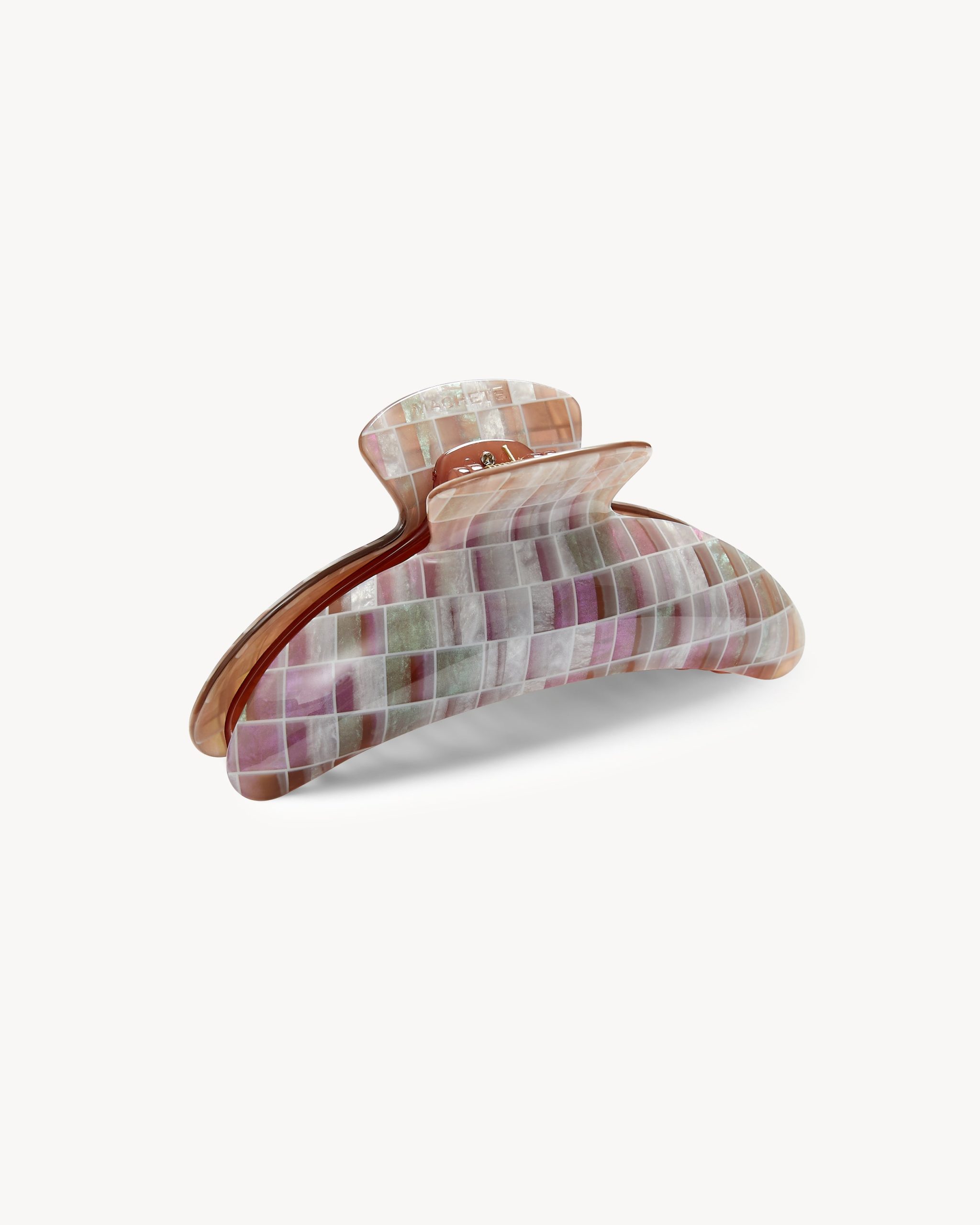 Jumbo Heirloom Claw in Brown Shell Checker - Image 2