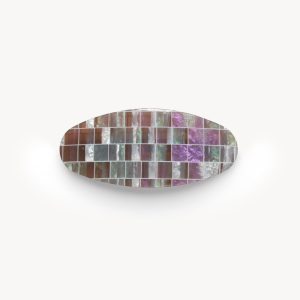 Jumbo Oval Barrette in Brown Shell Checker