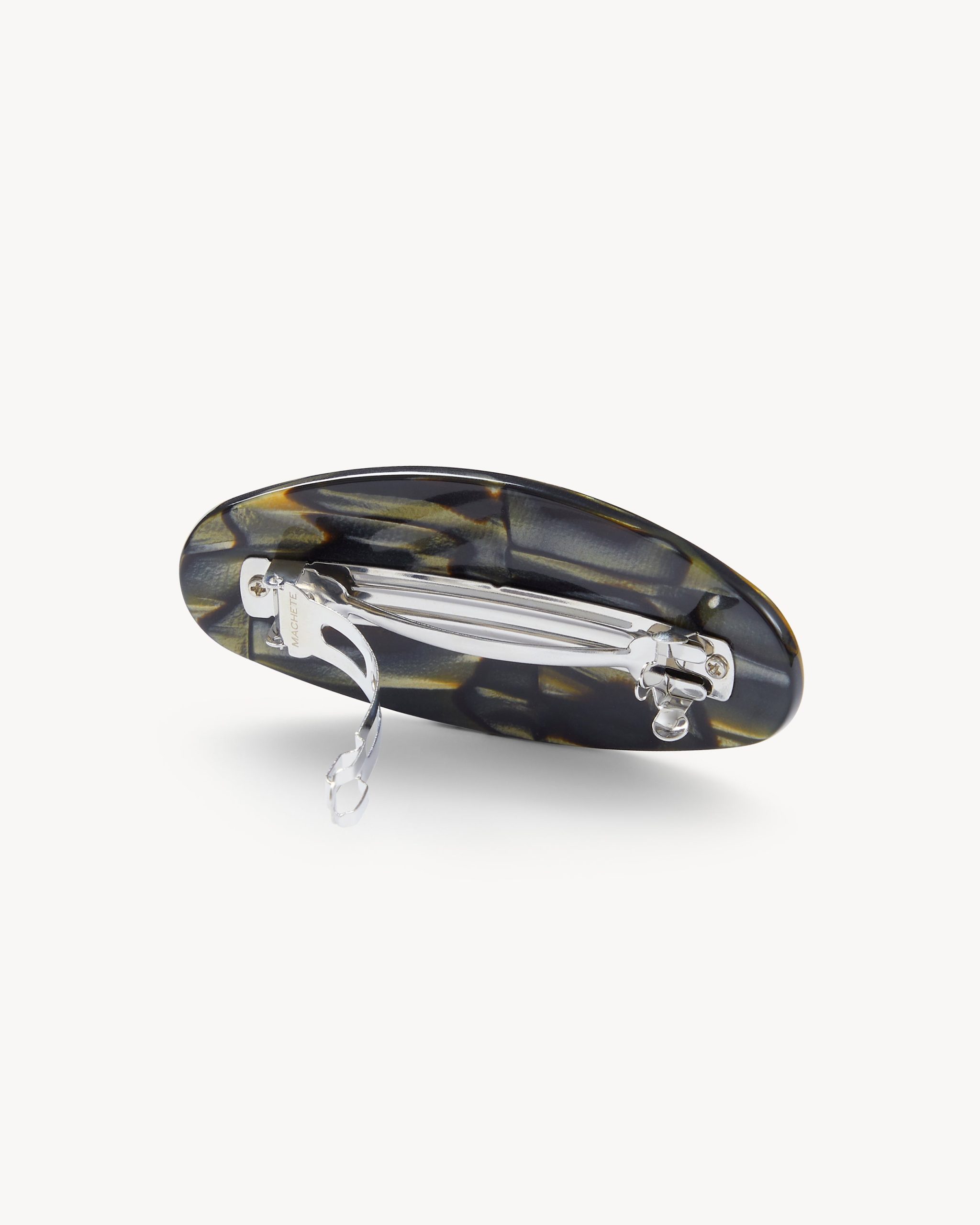 Jumbo Oval Barrette in Midnight Horn - Image 2