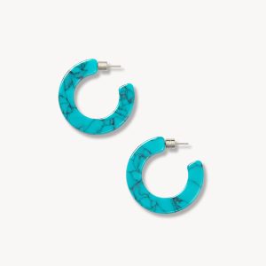 Kate Hoops in Teal Marble