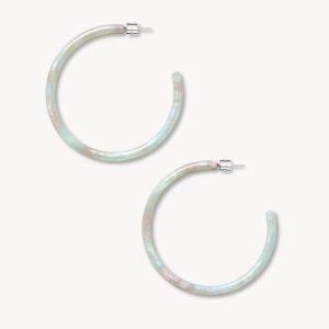 Large Hoops in Astral Mint