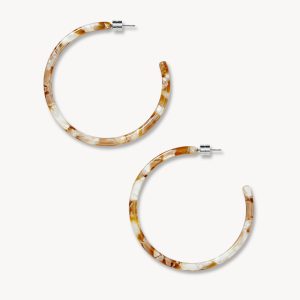 Large Hoops in Baja Tortoise