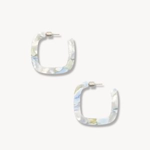 Midi Square Hoops in Aurelia