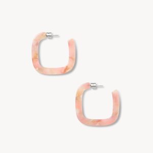 Midi Square Hoops in Blossom