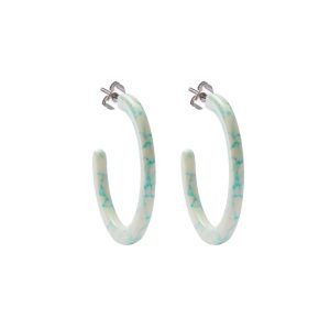 Mini Hoops in Minted Porcelain