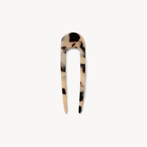 Mini French Hair Pin in Blonde Tortoise