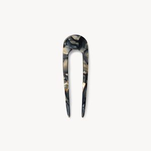 Mini French Hair Pin in Midnight Horn