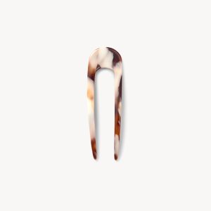 Mini French Hair Pin in Mocha