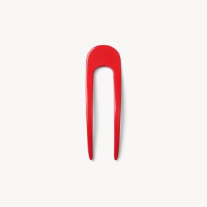 Mini French Hair Pin in Ruby