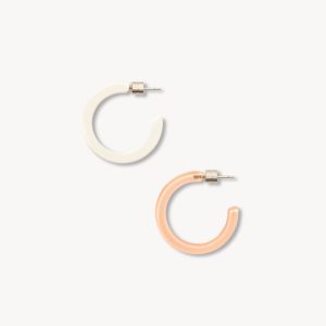 Mini Hoops in Blush Chantilly