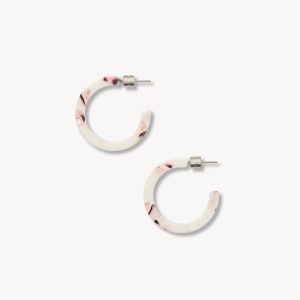 Mini Hoops in Blush Terrazzo