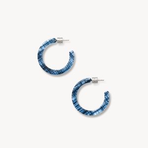 Mini Hoops in Chambray