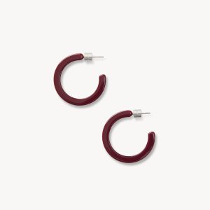 Mini Hoops in Oxblood