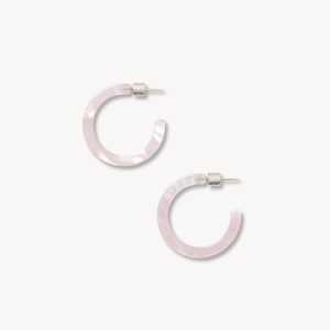 Mini Hoops in Pearl
