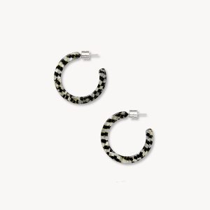 Mini Hoops in Perle Noir