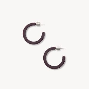 Mini Hoops in Royal Peony