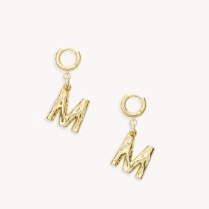 Monogram Huggies in Gold