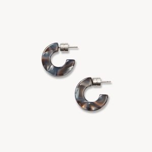 Muse Hoops in Blue Horn