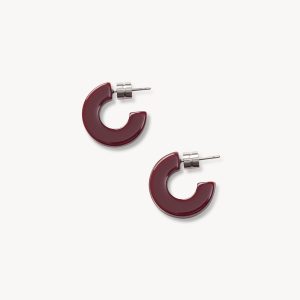 Muse Hoops in Oxblood