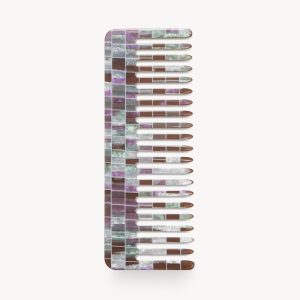 No. 2 Comb in Brown Shell Checker