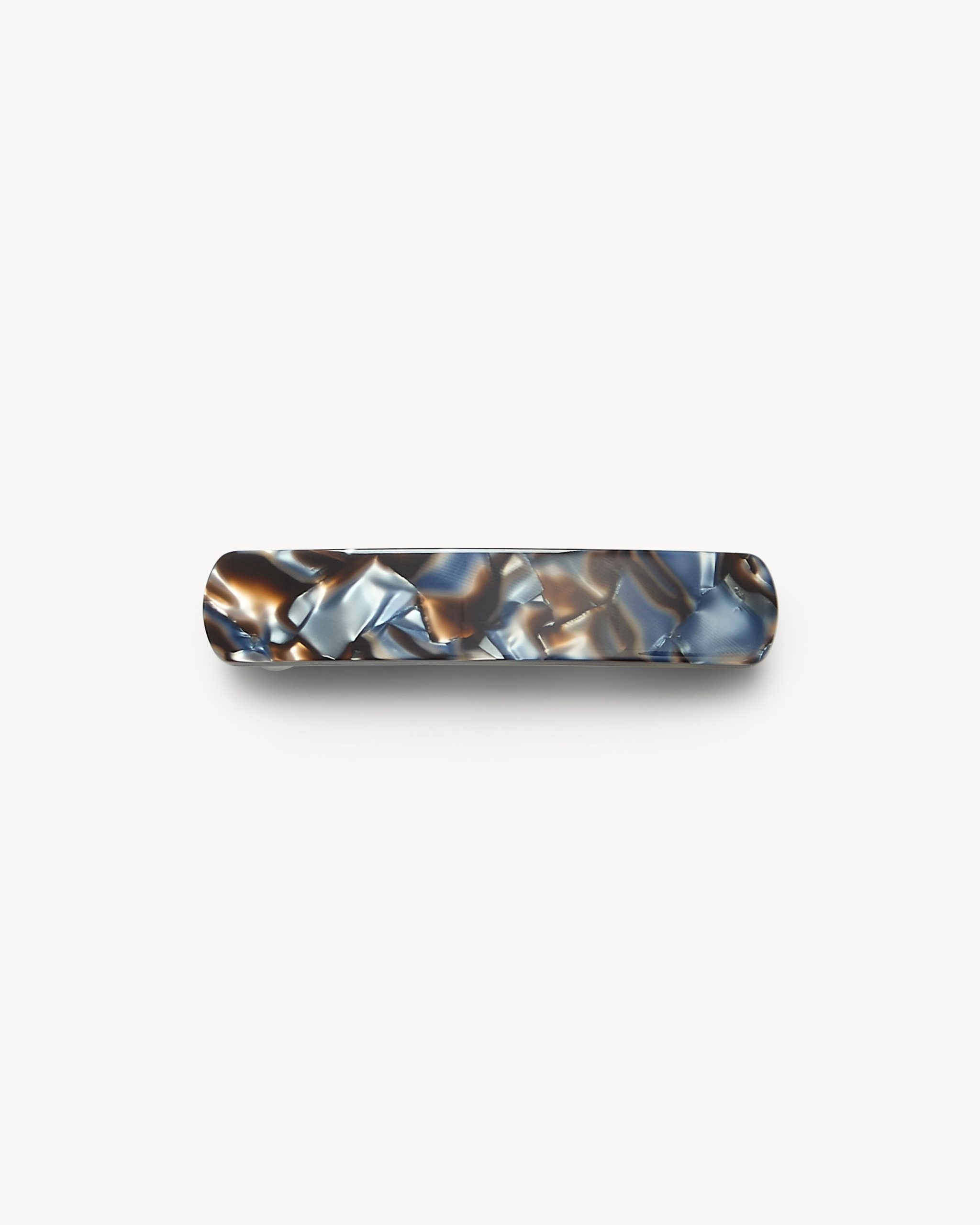 No. 3 Heirloom Barrette in Blue Horn