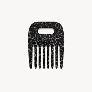 No. 4 Comb in Black Marble
