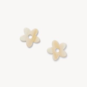 Petite Flower Charms in Alabaster